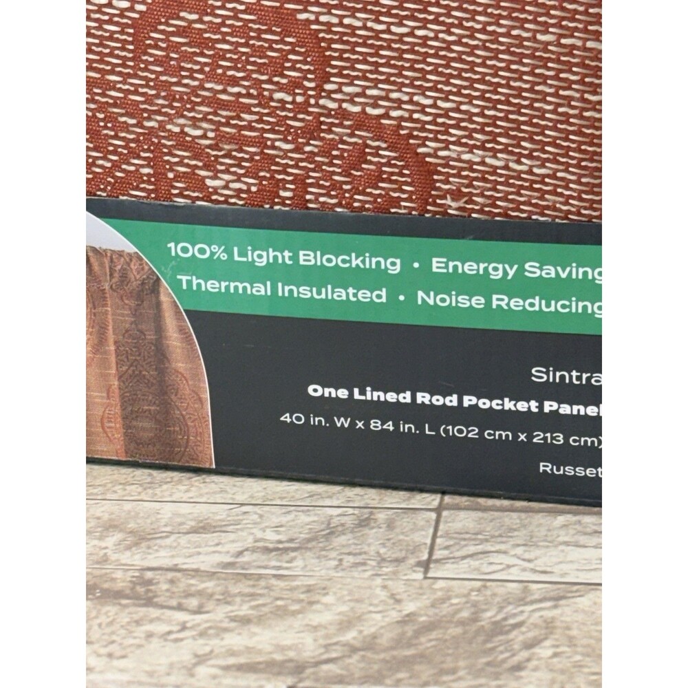 2 PCs Sun Zero Sintra Medallion Russet 40"x84" Polyester 100% Blackout New - Picture 10 of 16